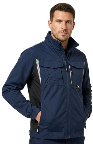 BWOLF Drift DRIFT Veste de Travail Homme Été Veste de Travail Homme Printemps Eté Automne Veste de Travail Ripstop avec de nombreuses poches, bleu, XXL