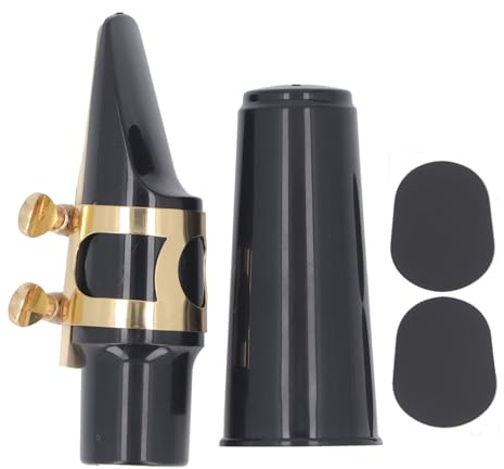 Alto Saxofon munstycke kit, metall spänne klämma sax munstycke hatt munstycke dyna kit för studenter nybörjare