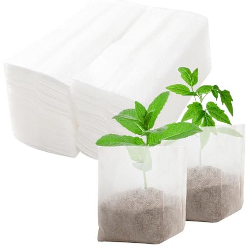 thirei Bolsas de crecimiento, bolsas de crecimiento para macetas, bolsas de plantación de tela no tejida, tela biodegradable, bolsas de fieltro, para jardinería, ecología, agricultura, 200 unidades