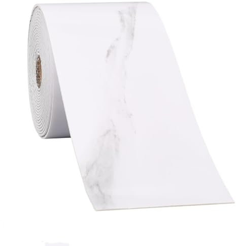 CRASPIRE Borde de Papel Tapiz de Mármol Blanco Y Negro Autoadhesivo para Espejo Despegable Y Pegado de PVC Impermeable para Espejos de Baño Marcos Azulejos Decoración de Gabinetes Adhesivo