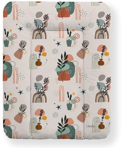 Kikido Matelas a Langer Bebe 50x70 - Nature - Matelas Table a Langer Lavable pour Changer le Couche - Matelas à Langer Bébé de Voyage Imperméable 70x50 - Universel