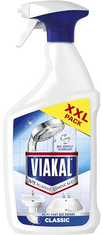 Viakal Classic Limescale Remover Spray 1050ml, to Remove Up to 100% of Limescale with Anti-Droplet Technology