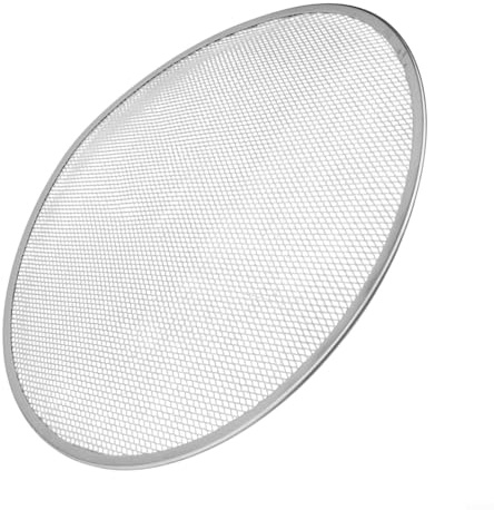 Teglia per pizza in alluminio con design a rete senza cuciture per una distribuzione uniforme del calore, resistente ai graffi, forno rotondo per cottura fresca (50,8 cm)