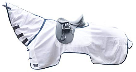 Manta antimoscas Hkm 4057052191664 con Cuello, 1200 Blanco, 135