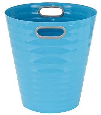 Waytex 931078 Poubelle de bureau bleu ciel – Corbeille à papier en plastique design moderne pour bureau, chambre, salle de bain – Contenance 12,5L – Couleur Bleu turquoise