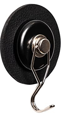 Silwy® Gancho magnético The One incluye almohadilla de metal nano gel en color negro de 7,5 cm – nunca volver a taladrar o atornillar – Uso flexible