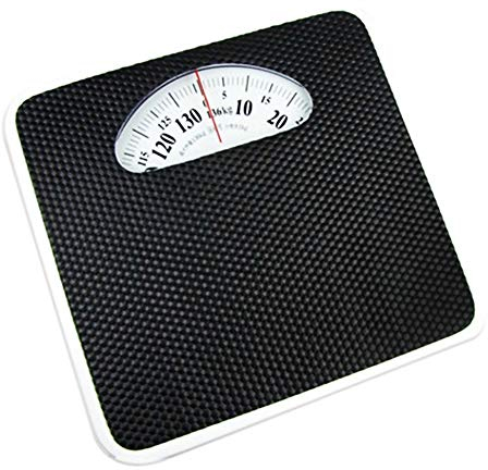 YZJJ mechanische Personenwaage, Personenwaage analog, im Retro-Design - analoge Waage, bis max.136 kg(Mechanische Waage im klassischen Doktorwaagen-Design, Metall-Korpus, rutschfeste Wiegefläche)