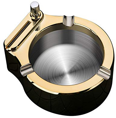 Valink Cendrier, cendrier portable en alliage de zinc, 10 mille allumettes, multifonction, en acier inoxydable, cadeau pour homme, père, petit ami, mari, amis