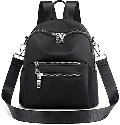 JIANLINST Women's Mini Backpack Purse Girls Fashion Shoulder Bags Water resistant Casual Daypack Rucksack Black