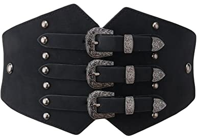 Diyafas Vintage Cinturones de Cincha Mujer Cinturón de Cintura Ancha para Vestidos Camisas Elástica Corsé