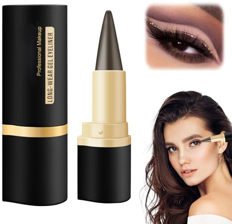 Eyeliner Wasserfest, Schnell Trocknender Wischfester Eyeliner Stift Gel, Langanhaltend Pigmentiert Lidschatten, für den idealen Lidstrich Ein Alltägliches Lang Anhaltendes Augen Make up (Braun)