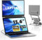 15.6'' Laptop Screen Extender, Silber Dual Laptop Bildschirm Erweiterung, Portable Monitor, Tragbarer Monitor, HDMI/USB-A/Type-C Plug and Play für Wins, Mac, Android