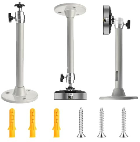 MOAZIFI Beamer Halterung, Beamer Wandhalterung & Deckenhalterung Universal - Aluminium Projektorhalterung 360° Drehung, inkl. 3 Gummifüßen + 3 Schrauben für Decken/Wandmontage