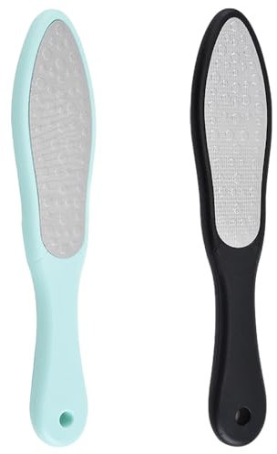 YFTRFR 2 Pezzi di Lima per Piedi, Strumento Portatile per la Cura dei Piedi, Raspa per Pedicure a Doppio Lato, Rimozione dei Calli Della Pelle Morta e Screpolata (Verde, Nero)
