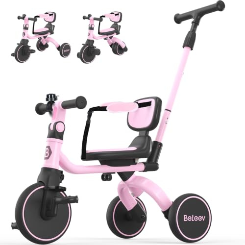 BELEEV 5 in 1 Tricycle for Toddlers 1-3, Kids Trike & Balance Bike