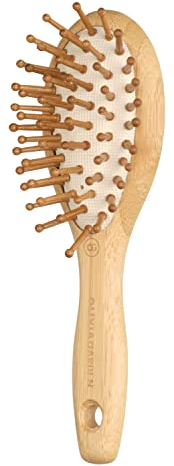 Olivia Garden Healthy Hair Spazzola Pneumatica per Massaggio in Bambù, Taglia XS - Spazzola ecologica in bambù