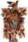 Eble Kuckucksuhr Original Schwarzwälder Kuckuckuhr Echtholz mechanisches 1-Tag Laufwerk VDS Zertifikat Dreivogel 35cm- 32-06-12-10