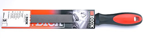 F. DICK Werkstattfeile 2K 200 mm (Feile für allgemeine Arbeiten, Flachstumpf mit Hieb 3, Holz, Stahl, Eisen, NE-Metall) 3312203-2K