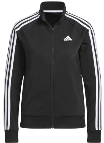 adidas womens Warm-up Tricot Slim 3-stripes Track Jacket Black Medium