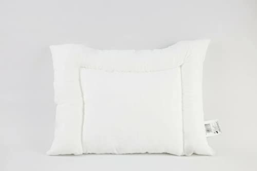 TM Maxx Kissen U - Babykissen Kinderkissen Flachkissen U- Steppung 40x60 cm mit Öko-Tex Standard 100 Allergiker geeignet Nachhaltig Füllung Faserbällchen wurden aus 100% Recycling hergestellt, Weiß