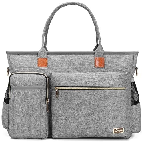 Laptop Tote Bag, Teacher Tote Bag for Women Work 15.6 inch Laptop Work Tote Bag Nurse Tote Bag, Insulated Pocket