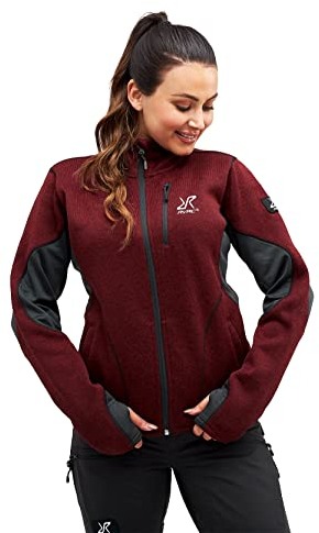 RevolutionRace Fusion Fleece für Damen, perfekt für Wanderungen und Outdoor-Abenteuer, Bison Red, S