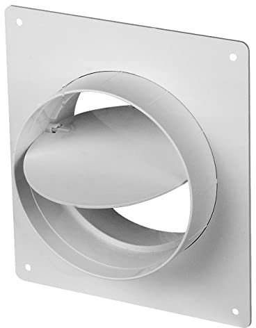 Rundrohrsystem PVC 150 mm Wandflansch mit Rückstauklappe