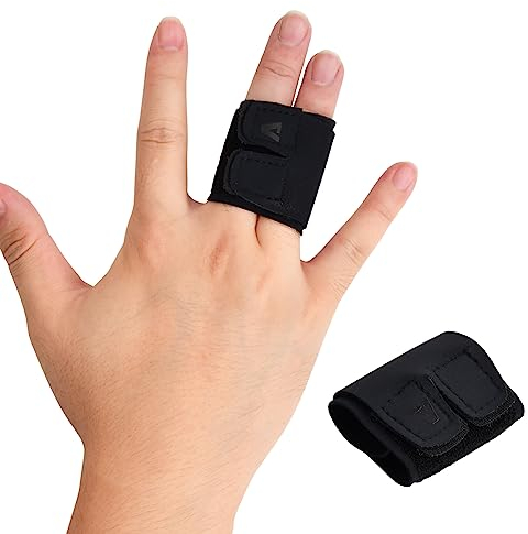 Wisebom Neopren Fingerschiene, Sport Fingerbandage, Weicher & Bequemer Fingerschutz für Fingerarthritis, Fingerschmerzen Körperliche Arbeit, Elastische Fingermanschetten für Sportverletzunge (Double)