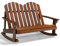 GIANTEX Adirondack Schaukelbank für 2 Kinder, Gartenbank mit Schaukelfunktion aus Tannenholz, Outdoor wetterfeste Kinderbank mit Lattensitz bis 100 kg belastbar, für Garten, Terrasse & Park (Braun)