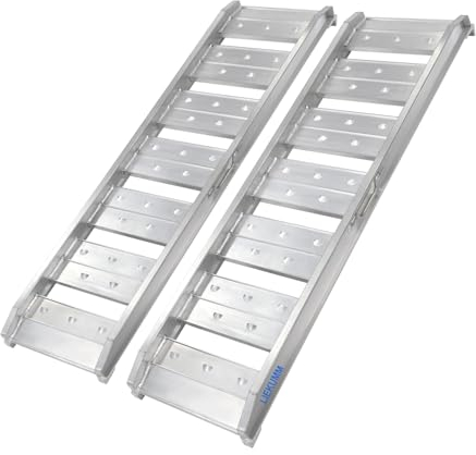 LIEKUMM 2X Auffahrrampe, 121,5x34cm Verladerampe, 1600kg Pro Paar, Anhängerrampe, Auto Laderampe für Motorrad ATV Quad PKW