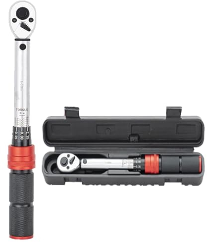 YUEMING Llave Dinamométrica 1/4, 2-20 Nm Llave de Torque, Cabezal Reversible de 72T, Precisión ±3% Llave Dinamométrica para Bicicleta de Carretera y Montaña, Trinquete Carraca Llave