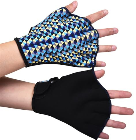 UNIQOCK Sports Swimming Gloves Aquatic Swim Training Glove Neoprene Webbed Fitness and Water Aerobics Resistance Gloves for Men Women
