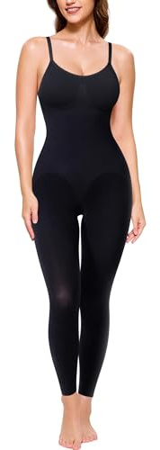 BRABIC Tummy Control Shapewear Leggings for Women Full Body Shapewear Bodysuit Compression Seamless Faja Body Shaper(Black, Medium)