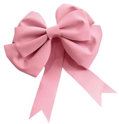 Grande fiocco rosa decorativo per albero di Natale, diserbo, auto, porta e feste di Natale, confezione regalo