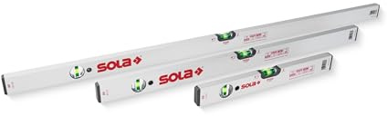 SOLA Set AV 40 – Set di carrelli ad acqua 40 cm + 80 cm + 120 cm – Livelle a bolla precise per professionisti, libellule SOLA-FOCUS brevettate, migliore leggibilità, profilo in alluminio robusto