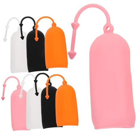 LIFKOME Coperture Elastiche per Bottiglie da Viaggio 8 Pezzi 22 Cm in Silicone Protezione Anti-perdita Multicolore per Flaconi Cosmetici e Lozioni da Viaggio Adatte per Trasporto e Uso