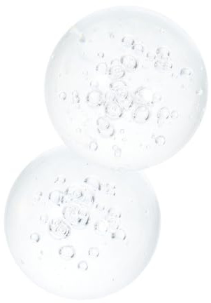Angoily 2 Pièces Boule de Cristal Sphérique Transparente pour Fontaine et Aquarium Décoration Élégante de Bureau et Intérieur Effets Lumineux Captivants Lot
