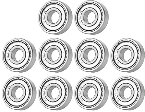 Ausla 10 ST S608Z Kullager Rostfritt Stål 8x22x7mm Dubbelskärmade Skateboardlager Tyst Rotation för Longboards Rullskridskor Inlines Elektriska Skateboards