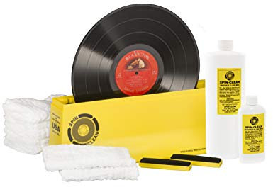Spin-Clean Vinyl Record Washer Deluxe Kit | Vinyl Record Cleaner | Extra Drying Cloths, Record Cleaning Fluid & Brushes | Perfect for 33, 45 & 78 RPM
