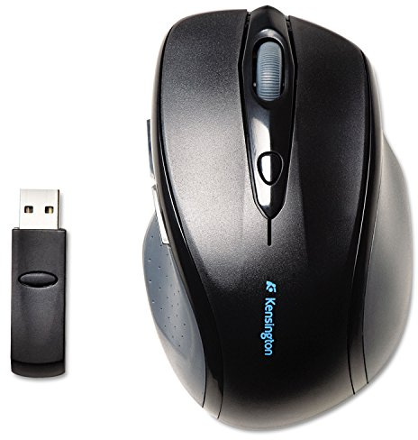 Kensington Pro Fit Full-Size Wireless Mouse (K72370US),Black/Silver