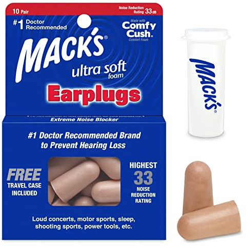 Mack's Ultra Soft Foam Earplugs 10 Pairs