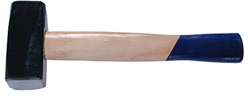 SW-Stahl 50201L Fäustel 1000g I geschmiedeter Fäustel mit Holzstiel I Fäustel Hammer 1kg Kopfgewicht I Steinmetz Hammer klein I 1000g Hammer schwer