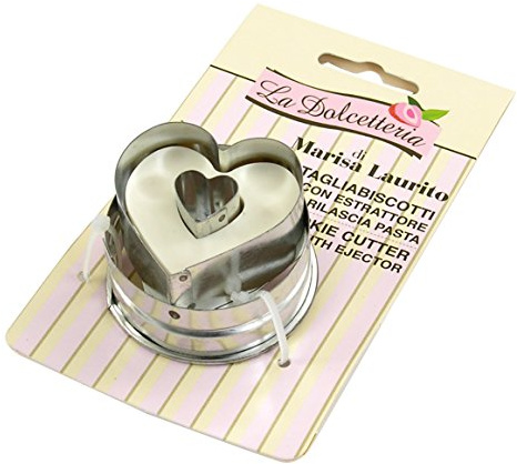 GP & ME GPP820041 Tagliabiscotti con Estrattore 4 Forme Dolcetteria, Acciaio, Grigio, 5 x 5 x 3,5 cm