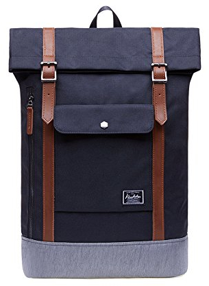 KAUKKO Laptop-Rucksack, funktionelle Outdoor-Tasche für Reisen & Camping, Studentenrucksack für Studenten, Grau Schwarz Jnl-f5-0309, one size, Tagesrucksack