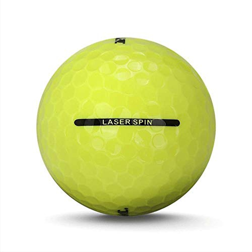 Ram Golf Laser Spin Golf Balls Incredible Value Golf Balls (Yellow, 6 Pack / 72 Balls)