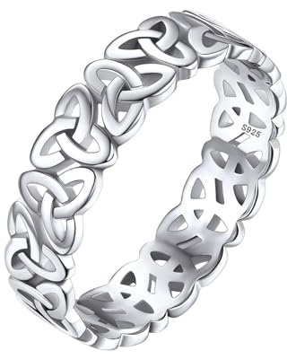 Silvora Anillo Mujer Nudo Celta Plata 925 Apilable Regalo Pareja
