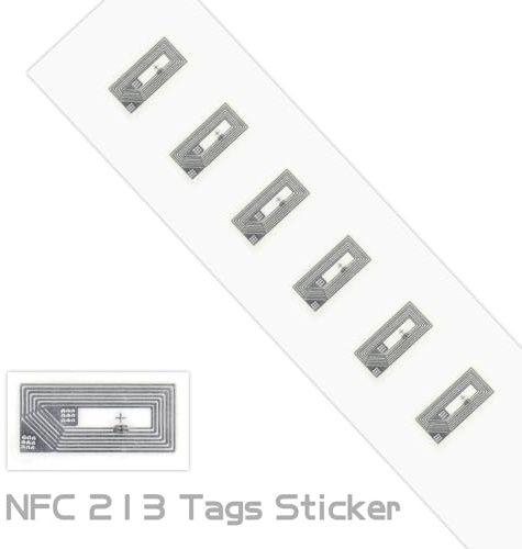 100pcs NFC Stickers Blank NTAG213 Tags Rewritable NFC Chip Sticker, Waterproof Adhesive Labels, 13.56MHz 144 Bytes Memory RFID Ta, Compatible with NFC Enabled Devices (100pcs)