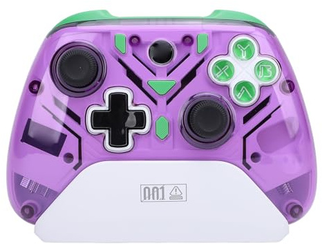 PC Controller, 2,4G Trådlös Spelkontroll med Hall Trigger & Turbo Burst, Multifunktionell BT Game Controller med RGB-ljus för för Android för Steam Deck (Violett)