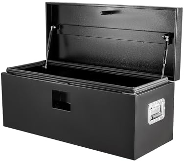 GarveeMore Stahl Werkzeugkasten Für Schwerlast Lkw Ladeflächen, Tür Mit Doppelseitigen Hydraulikstangen Für Anhänger-Lkw-Pickups Abschließbar Truckbox Werkzeugbox Aufbewahrungsbox