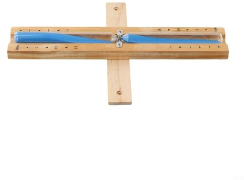 Besttoolifes Clessidra per sauna, clessidra con sabbia, 15 minuti, in legno, resistente al calore, accessori per sauna, bagno turco, yoga, esercizi, aule, timer in vetro di sabbia bianca (blu)